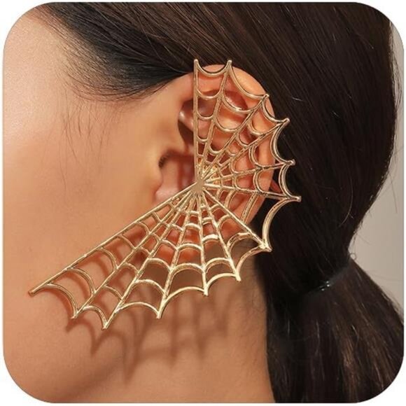 Punk Devil Claw Ear Cuff Earrings | Gothic Dragon Cartilage Wrap Statement - Picture 1 of 3